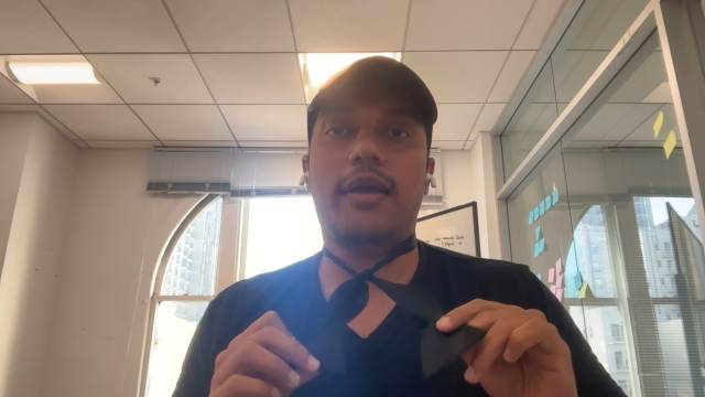 Fold the front loop